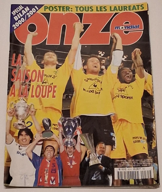 Magazine Onze Mondial Juin 2001 – Poster Eric Carrière FC Nantes