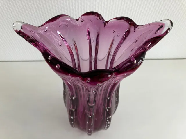 Vintage Glas Vase, Murano bullicante?, Archimede Seguso?, sehr guter Zustand 2