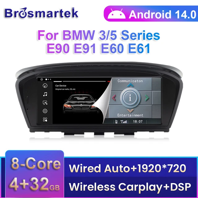 Upgrade Your BMW 5 Series (E60/E61, 2005-2008) With A 12.3” Android 14 GPS Stereo – 8-Core, 4G LTE, Wireless CarPlay