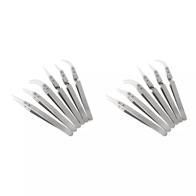 12 Pcs Precision Ceramic Reverse Solder Tweezers, Non-Conductive, -Magnetic7630