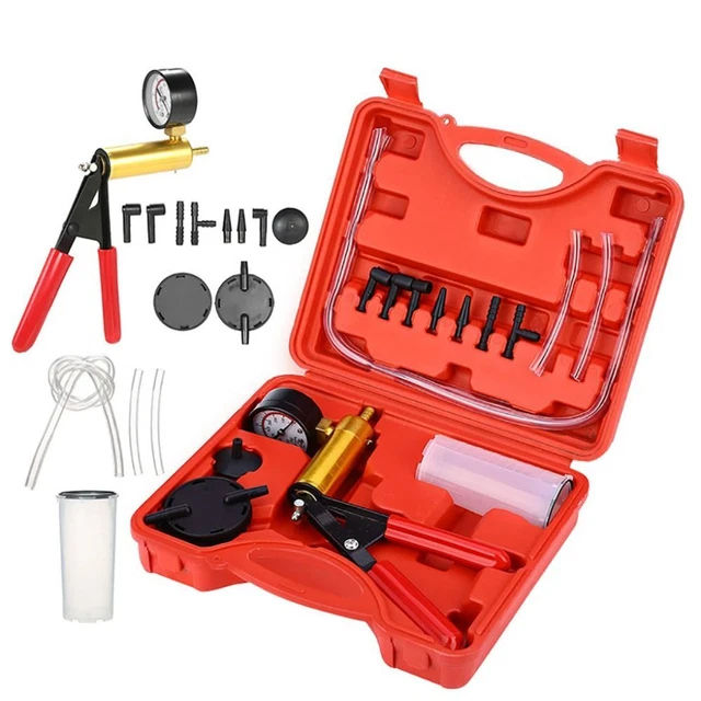Tool Hand-Held Car Bleeding Brake Bleed Kit Vacuum Pump Bleeder Tester Set