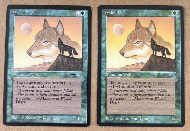 MTG Wyluli Wolf X2- (1x Light, 1x Dark)- Arabian Nights- Regular Common