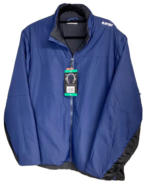 Men's Hi-Tec Thermo Full Zip Lightweight Quilted Jacket - NWT - Navy Blue