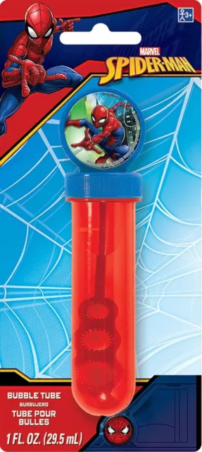 Spider-Man Marvel Superhero Kids Birthday Party Favor 1 oz. Bubble Tube