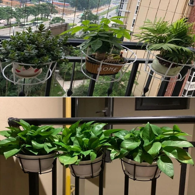 Sill de fenêtre Garde-corps Pot à fleurs suspendu, Balcon Pot de planteur, 4