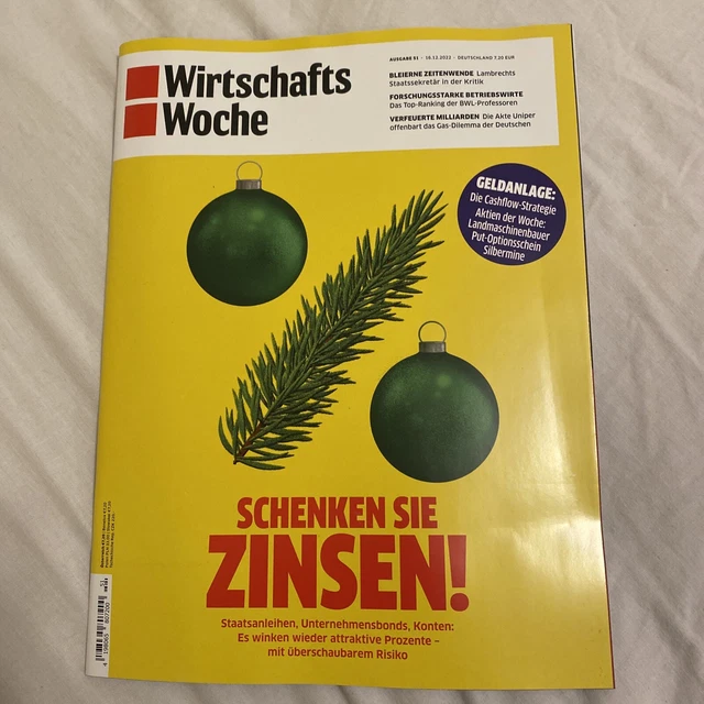 WIRTSCHAFTSWOCHE MAGAZIN ZEITSCHRIFT Ausgabe 51 / 16.12.2022 Neu! EUR 1