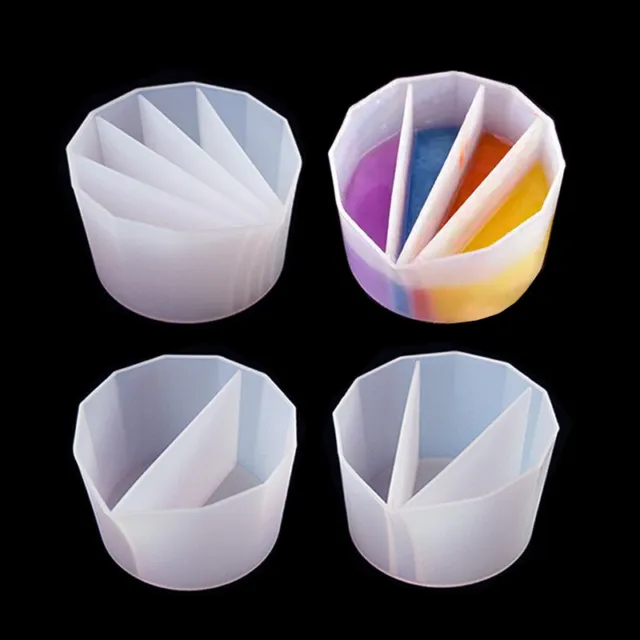 Taza de distribución de silicona tazas de medición herramientas mezcla de colores dispensación de tonificación Y4