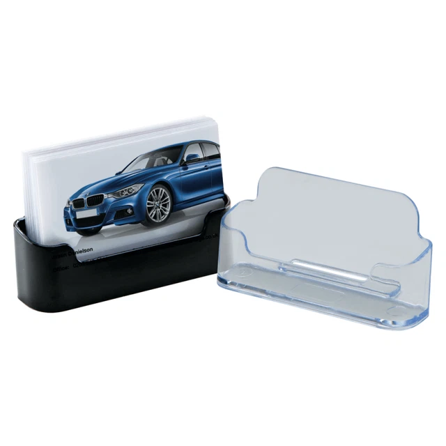 Visitenkartenhalter schwarz oder klar Einzelhandel Schreibtisch Theke Acryl Display Ständer