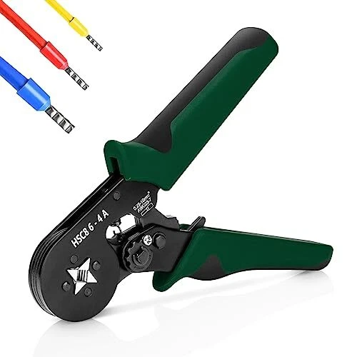 Pince à sertir pour embouts de câbles Noir Vert, Pince Set d'embouts de câble...