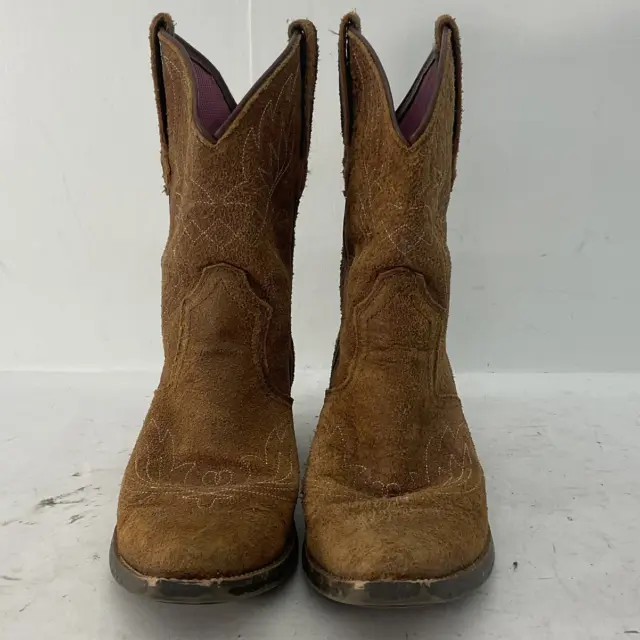 ARIAT BROWN WESTERN Leather Women's Cowboy Boots - Size 4 $38.00 - PicClick