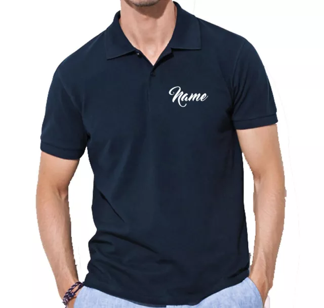 Polo-Shirt mit Namen / Initalen nach Wunsch bestickt! Gr. S bis XXXL