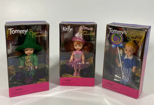Barbie KELLY TOMMY Wizard of Oz MUNCHKIN Dolls 1999 Lollipop Mayor Lullaby Lot 3