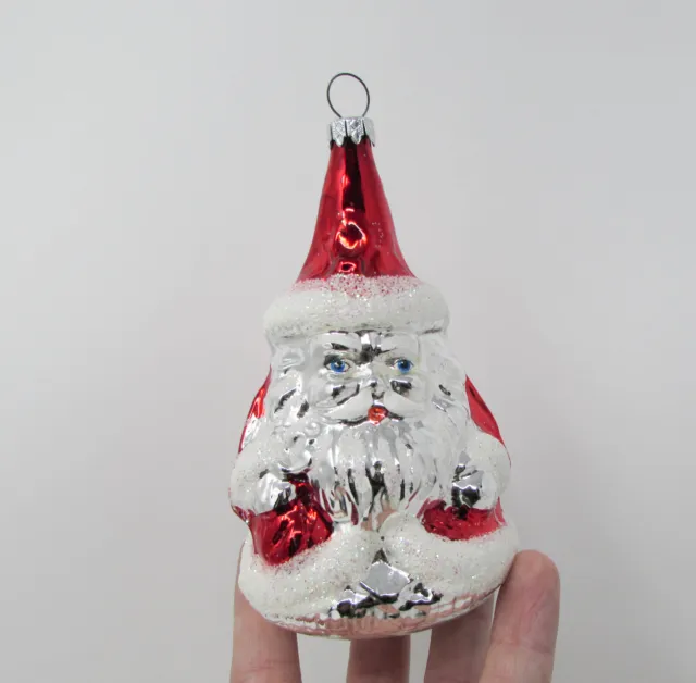 Figural Glass Santa Claus Christmas Ornament ~ Germany ~ 5"