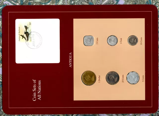Coin Sets of All Nations Antigua E.C. 1981-1989 UNC 25 cent 1989 JUN 10 1988