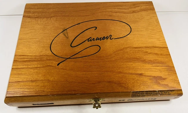 Cigar Box Carmen’s Of Honduras Hand Made Honduras Churchill Cigars