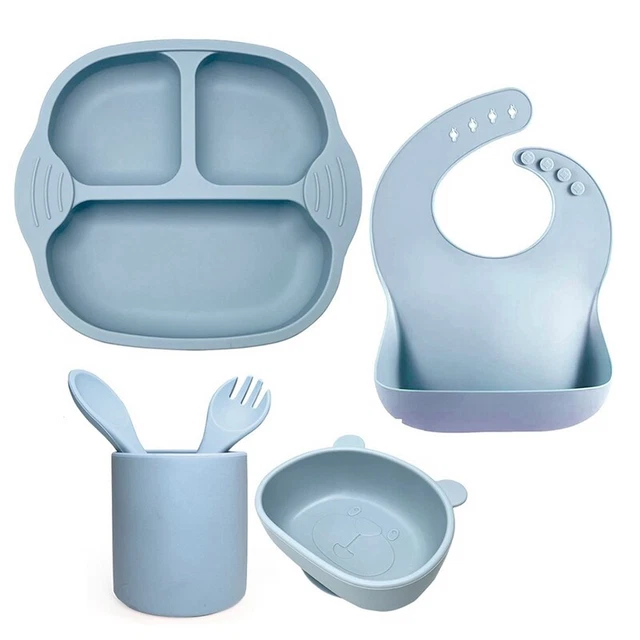 Set di 6 Pappe nel Silicone per Bambini, Utensili per Bambini, Ciotole per  M4E9