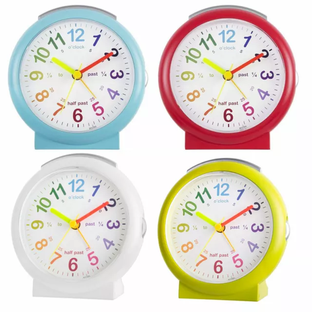 Acctim Lulu Time Teaching Clock for Kids Quiet Sweeping Second and Night Light