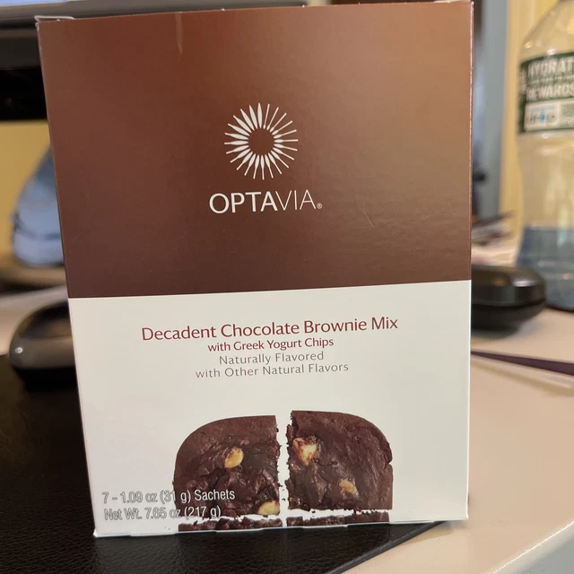 Optavia 7 Decadent Chocolate Brownie Mix con Chips de Yogur Griego