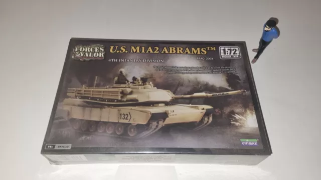 Maquette de char au 1/72: US M1A2 ABRAMS 2003 de Forces of Valor neuve en boîte.