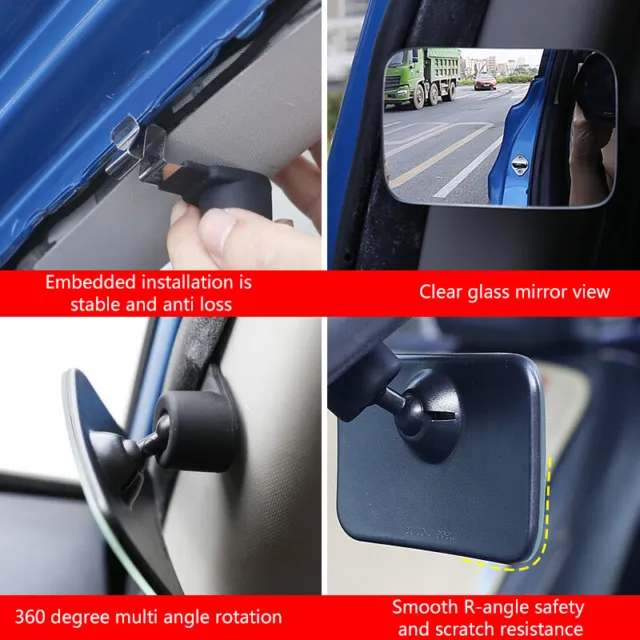 Adjustable 360-Degree Wide-angle Auxiliary Rearview Mirror Blind Spot Mirror