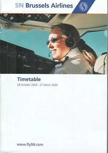 SN Brussels Airlines timetable 2003/10/26