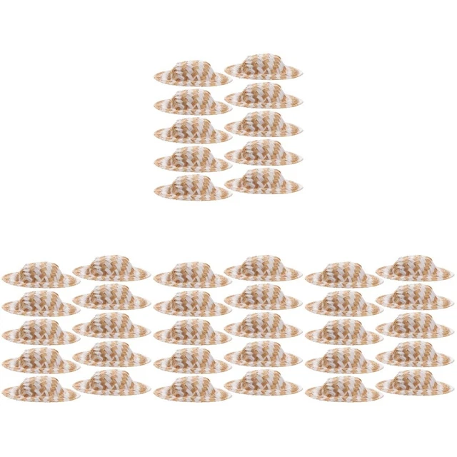 40 pcs mini chapeaux réalistes mini chapeaux de paille maison miniatures