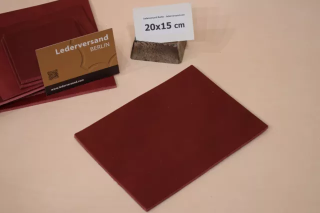 Vegetabil gegerbtes Dickleder Sattlerleder Rindsleder oxblood-rot 4 mm #doxS