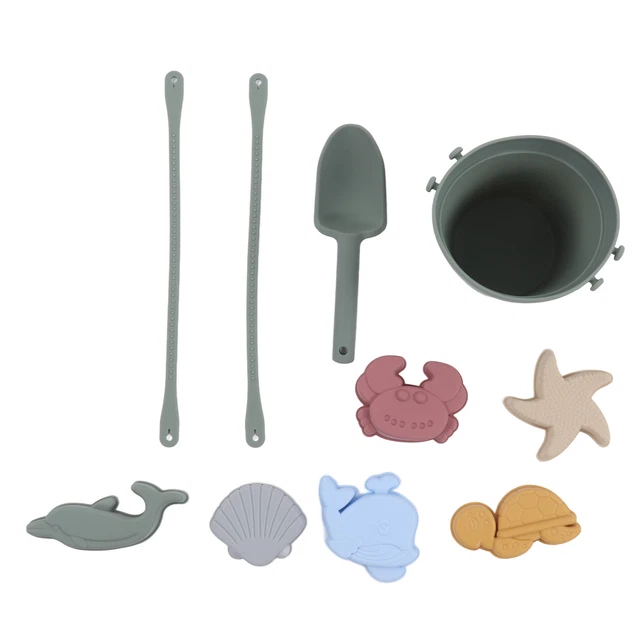Silicone Sand Toys Silicone Beach Toys Silicone Bucket Animal Model Necklace