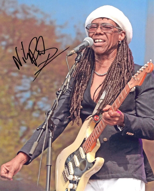 A fantastic 10x8 Autographed Photo of Nile Rodgers & CoA