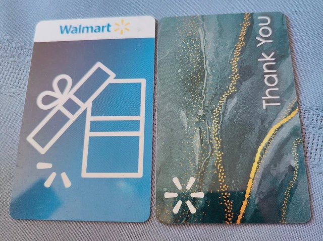 2  Empty Gift Cards WALMART zero balance