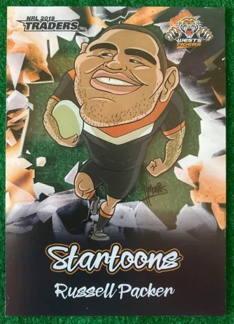 2019 Nrl Traders Russell Packer Clear Startoons Wests Tigers St 18/18
