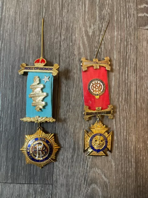 RAOB ORDER OF BUFFALOES MEDAL Harmony  LODGe inscribed bundle installed exalted