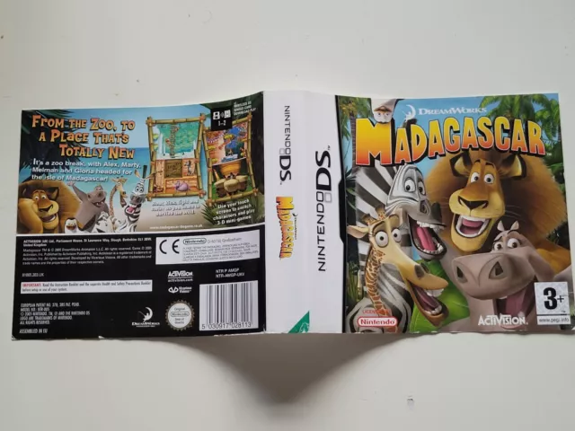 Nintendo Ds Madagascar inlay insert Artwork Cover ( ONLY )