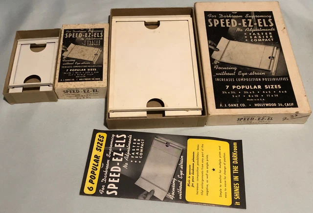 Caballete de fotos cuarto oscuro 2 velocidades-EZ-EL 5x7"" y 2,5 X 3,5"" con caja y folleto