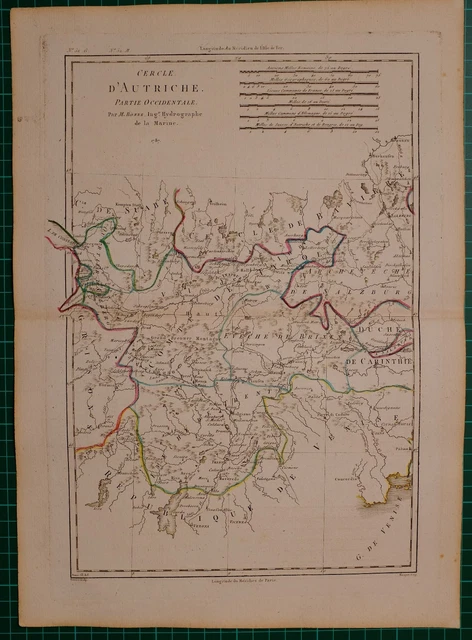 1787 Date Du Rigobert Good Card ~ Austria West Part Bavaria Hand Colored