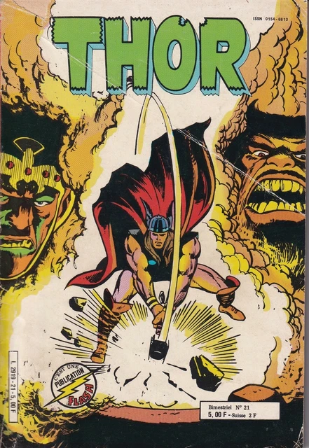 THOR N°21 (1ère série). LE FEU ET LE MARTEAU. Arédit Flash 1982.
