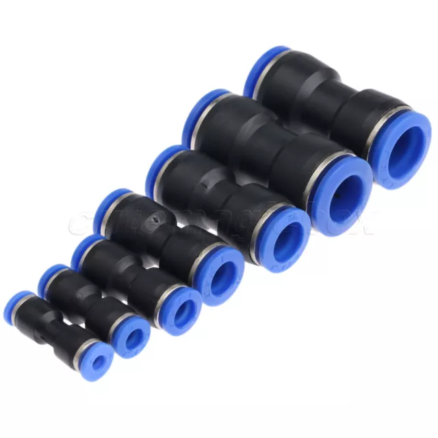 4mm-16mm OD Pneumatic Straight Union Connector Push In Fitting For Air Tube Hose