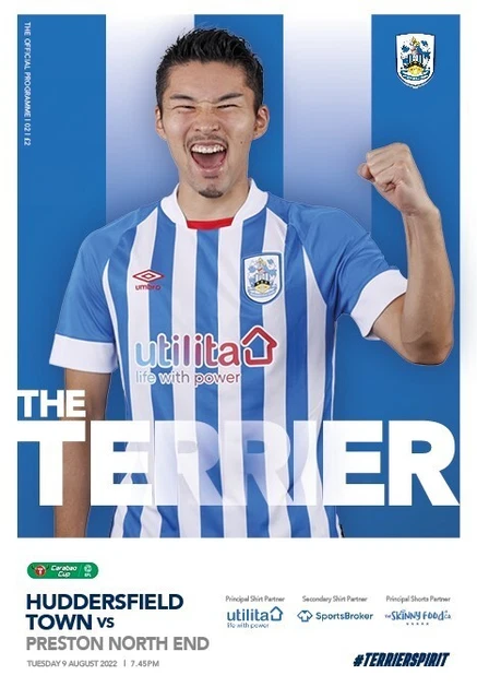 Huddersfield vs Preston North End 09.08.22. Programm - Carabao Cup