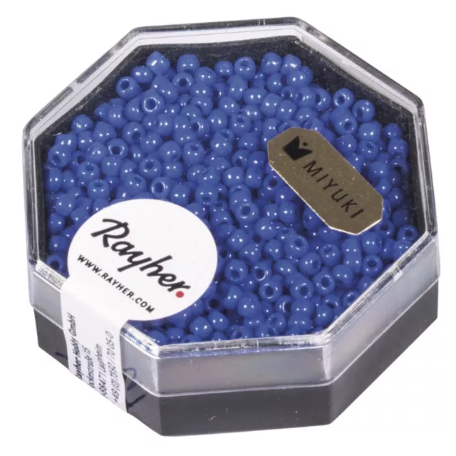 Premium - Perline Rocaille, 2,2 MM Ø, Blu Royal, Scatola 12 G, Opaco