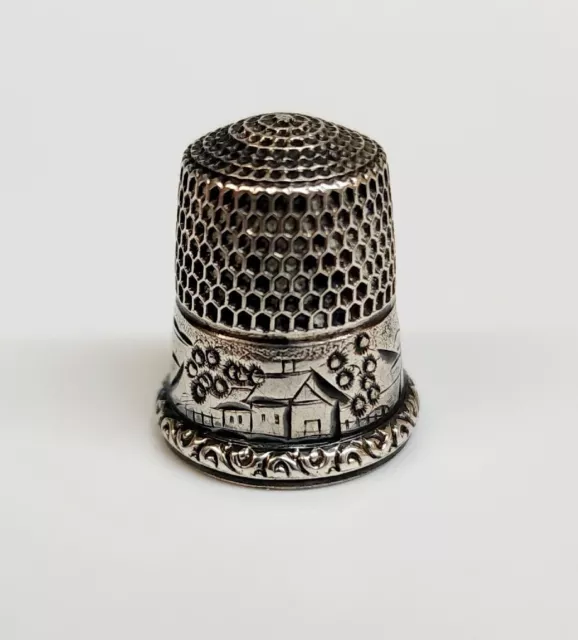 Vintage Sterling Silver Beautiful Thimble