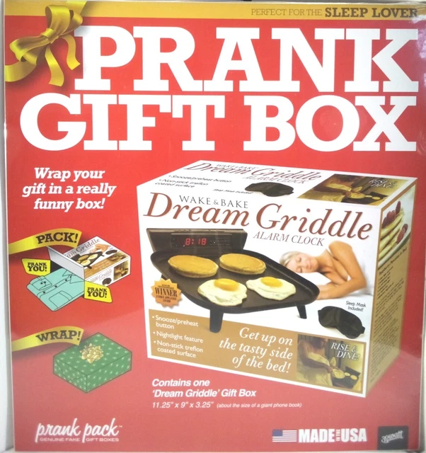 DREAM GRIDDLE - Broma Falsa Divertida PARODIA Broma Regalo Cumpleaños Reloj Caja de Navidad