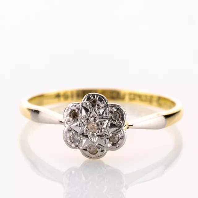 ANTIQUE PLATINUM AND 18k gold ring with diamonds $223.00 - PicClick
