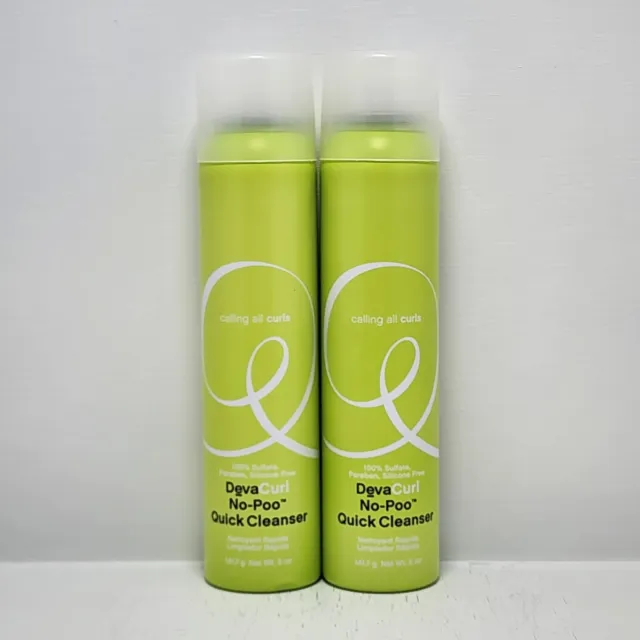DevaCurl No-Poo Quick Cleanser Dry Shampoo 5 oz | Pack of 2 | Free Shipping