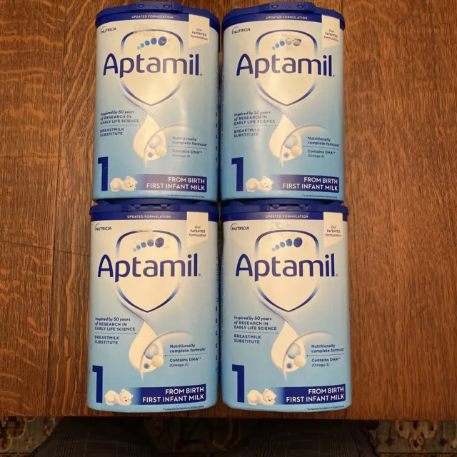 4 Pack Nutricia Aptamil Stage 1 — Milk Based Powder Infant Formula 12/2023 Read*