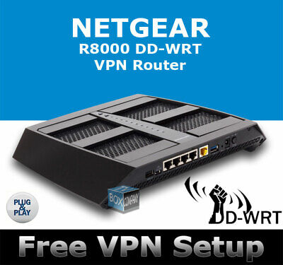 Netgear R8000 Nighthawk X6 DD VPN Router Wireless openvpn DD-WRT Plug & Play 3