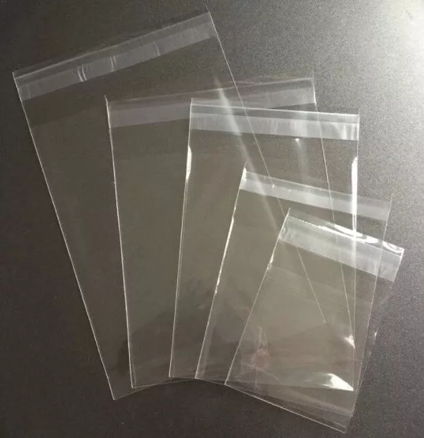 100 Clear Cello Bags, 9x12 Inch,Resealable OPP Poly Cellophane,1.2 mil, 9  x 12