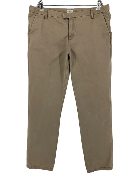 Joseph and Lyman two-pleat wide-leg trousers, men's size W36 (approx.) linen Beige type Vintage Second Hand
