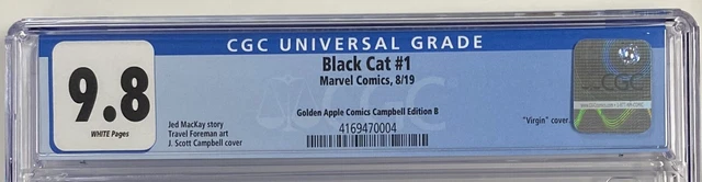 CGC 9.8 | 2019 Black Cat #1 J. Scott Campbell Virgin Variant Cover Edition B 3