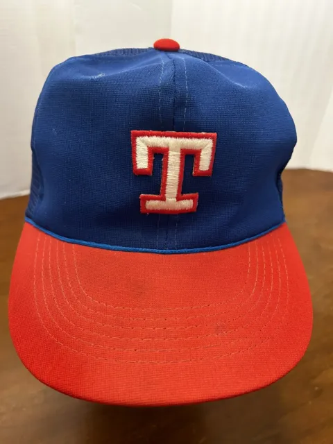 Vintage Twins Enterprises Texas Rangers Trucker Logo Baseball Y2K Snapback Hat