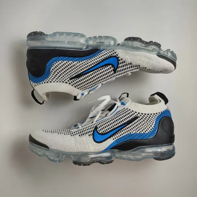 Nike Air Vapormax 2021 FK Flyknit White Photo Blue Black DM0025-100 Men's 11